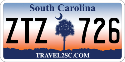 SC license plate ZTZ726
