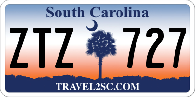 SC license plate ZTZ727