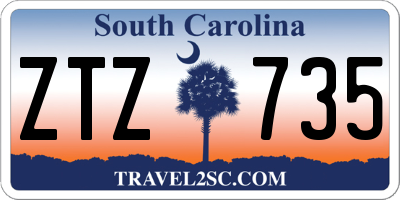 SC license plate ZTZ735
