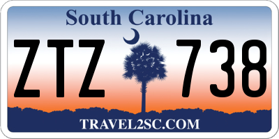 SC license plate ZTZ738