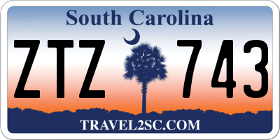 SC license plate ZTZ743