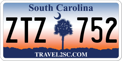 SC license plate ZTZ752