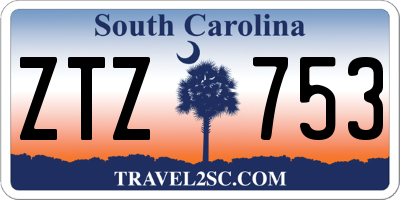 SC license plate ZTZ753