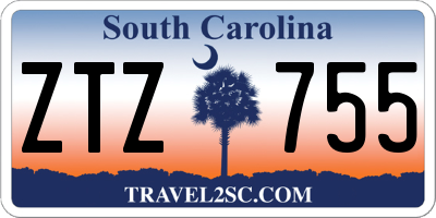 SC license plate ZTZ755