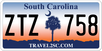 SC license plate ZTZ758