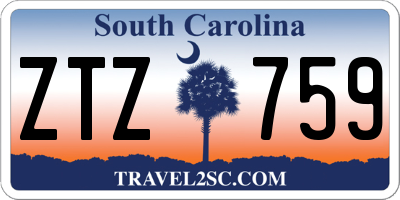 SC license plate ZTZ759