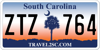 SC license plate ZTZ764