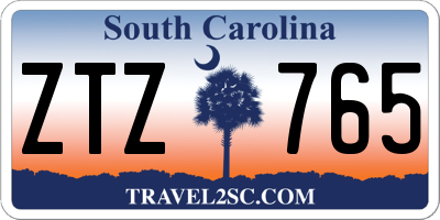 SC license plate ZTZ765
