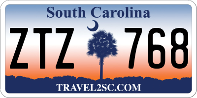 SC license plate ZTZ768