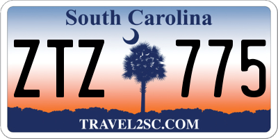 SC license plate ZTZ775