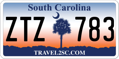 SC license plate ZTZ783
