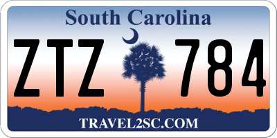 SC license plate ZTZ784