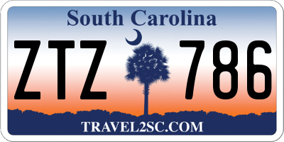 SC license plate ZTZ786