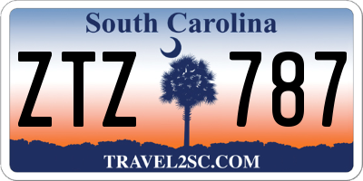 SC license plate ZTZ787