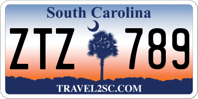 SC license plate ZTZ789