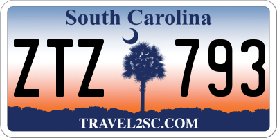 SC license plate ZTZ793