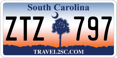 SC license plate ZTZ797