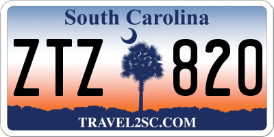 SC license plate ZTZ820