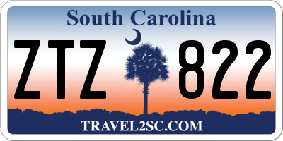 SC license plate ZTZ822
