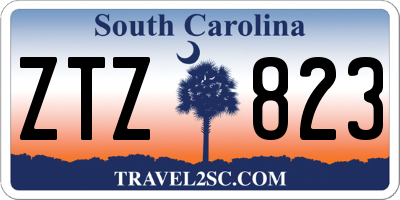 SC license plate ZTZ823