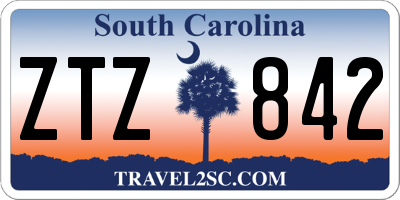 SC license plate ZTZ842