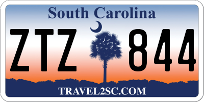 SC license plate ZTZ844