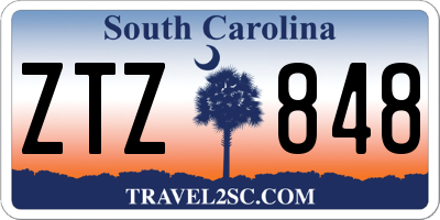 SC license plate ZTZ848