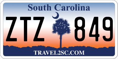 SC license plate ZTZ849