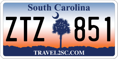 SC license plate ZTZ851