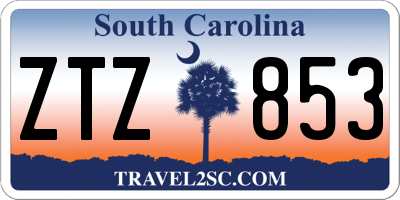 SC license plate ZTZ853