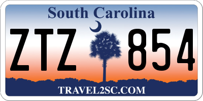 SC license plate ZTZ854