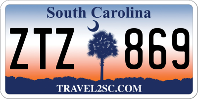SC license plate ZTZ869
