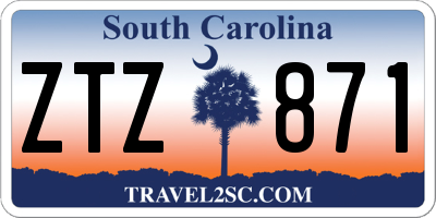 SC license plate ZTZ871
