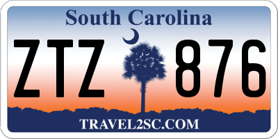 SC license plate ZTZ876