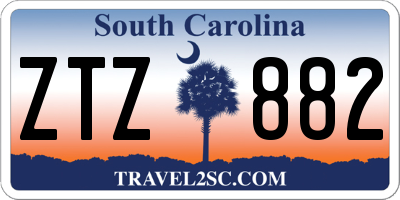 SC license plate ZTZ882