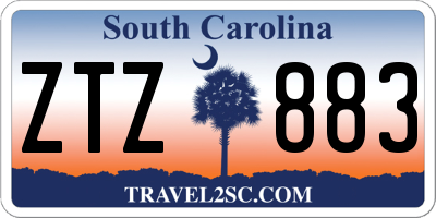 SC license plate ZTZ883