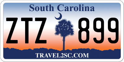 SC license plate ZTZ899