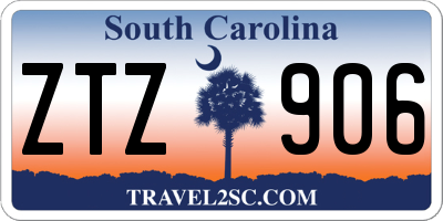 SC license plate ZTZ906