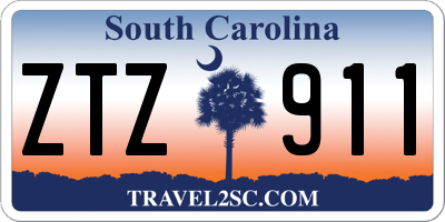 SC license plate ZTZ911