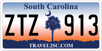 SC license plate ZTZ913