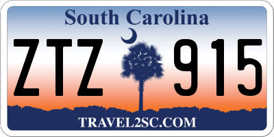 SC license plate ZTZ915