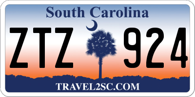 SC license plate ZTZ924