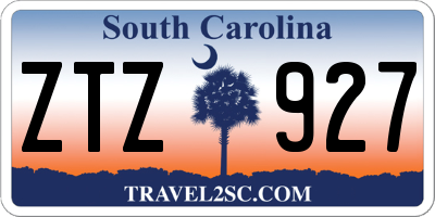 SC license plate ZTZ927