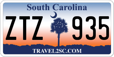 SC license plate ZTZ935