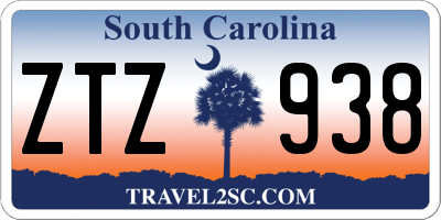 SC license plate ZTZ938