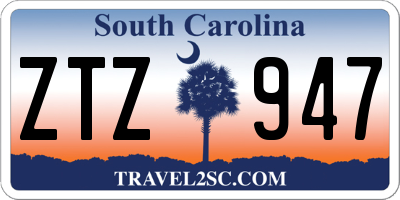 SC license plate ZTZ947