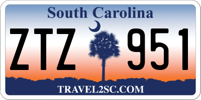 SC license plate ZTZ951