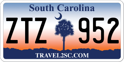 SC license plate ZTZ952
