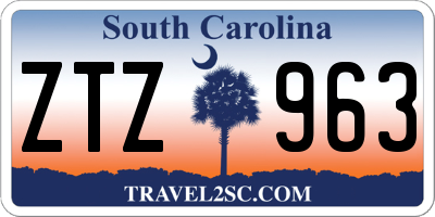 SC license plate ZTZ963