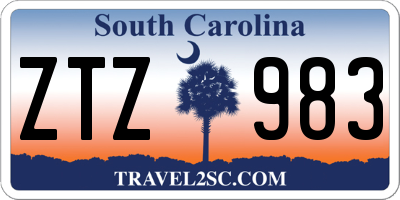 SC license plate ZTZ983